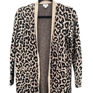J. Crew Leopard Print Cardigan 100% Cotton
